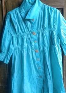 Turquoise Tiered Mini Dress