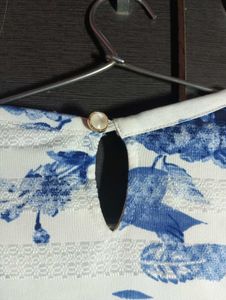 Blue Floral Embellished Blouse