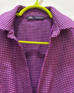 Zara Cropped Tie-Front Top