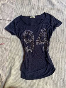 y2k Navy Sequin "94" T-Shirt