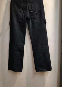 Black Cargo Jeans
