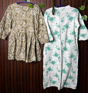 Beautiful Printed Cotton Kurtas (Set of 2)