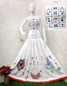 White Butter Silk Lehanga Choli