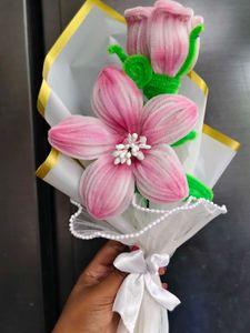 Handmade Pink Flower Bouquet
