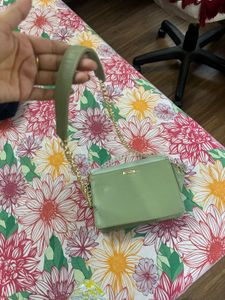 Chic Olive Green Handbag