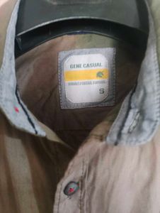 Casual Camo Button-Down Shirt- Read description