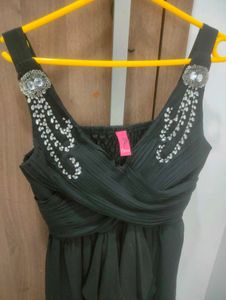 Elegant Black Embellished Maxi Dress
