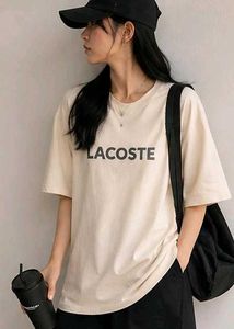 Lacoste Cream Graphic Tee