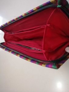 Embroidered Clutch with Mirror Work