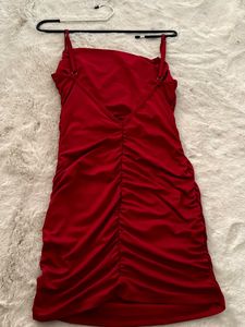 Elegant Red Backless Cocktail Dress