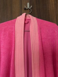 Pink Terry Cloth Bathrobe
