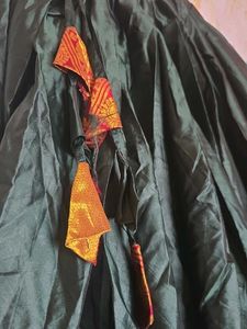 Silk half saree with Golden Border