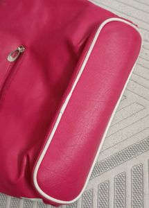Pink &amp; White Striped Tote Bag