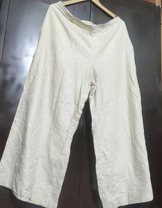 Cream Color Plazo For Girl Or Woman 34 Waist