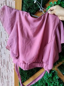 Chic Pink Ruffled Top