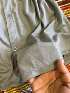 Stylish Grey Button-Down Shirt