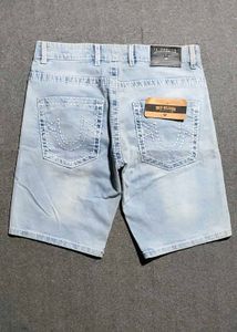 True Religion Light Wash Denim Shorts
