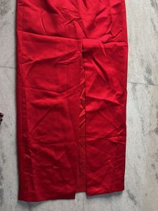 Elegant Red Spaghetti Strap Maxi Dress
