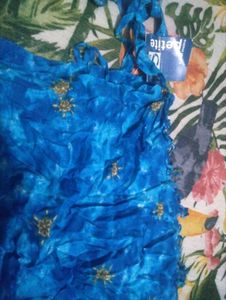 Blue &amp; Gold Ethnic Skirt
