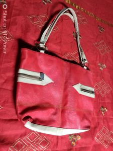red. vanity bag