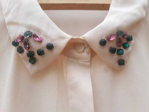 Beige/Nude Sheer Blouse-shirt
