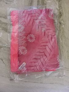 Pink Floral Print Saree