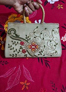 Embroidered Clutch Bag