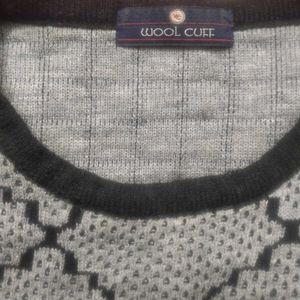 Designer Grey &amp; Black woollen kurta