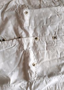 Silver Colour Knee Length Shirt