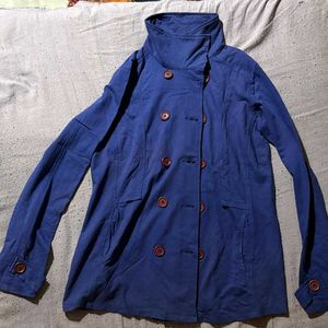 Blue Double-Breasted Jacket