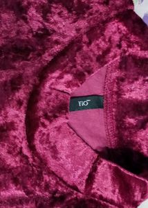 Burgundy Velvet Top