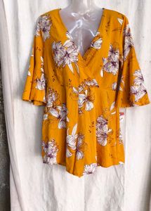 V-Neck Floral Print Dress