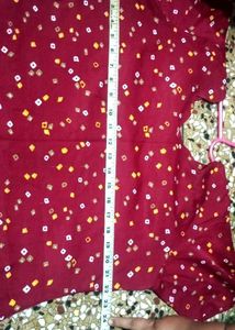 Maroon Kurta with White Print
