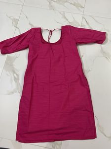 Pink Embroidered Kurta