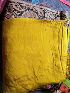 Elegant mustard Saree with Intricate Border