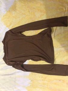 Brown Long Sleeve Top