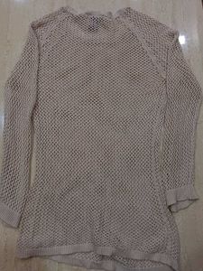 Sheer Knit Long Sleeve Top