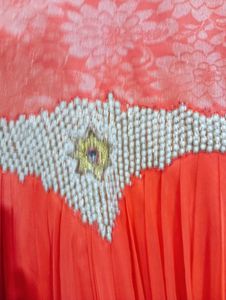 Elegant Orange Ethnic Gown