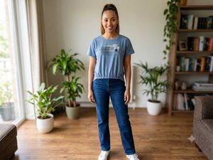 Blue stylish top