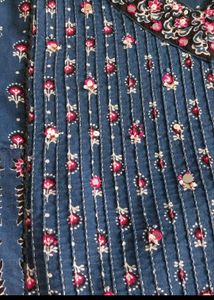 Elegant Blue Printed Kurta Set with Dupatta