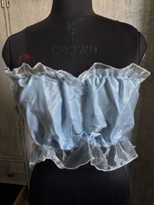 light Blue Ruffled