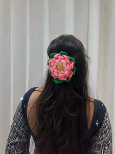 Crochet Lotus Hair Clip 🪷