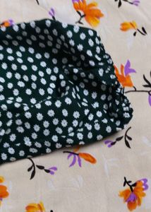 Green Floral Button-Up crop Top
