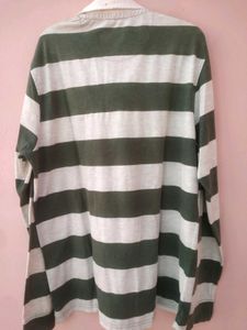 Striped Long-Sleeve Polo Shirt