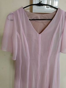 Pink flowy dress