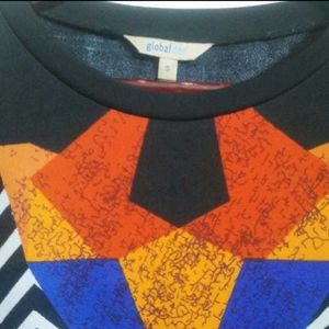 Unique Geometric Print Top