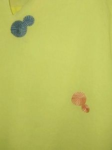 Yellow Embroidered Long Sleeve Top
