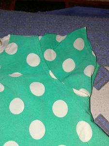 Green Polka Dot Top