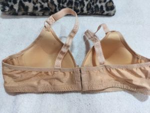 Beige Bra with Floral Detail