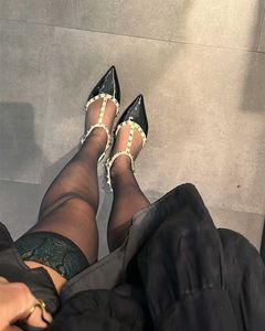 Sheer Thigh-High Stockings with Green Lace Trim